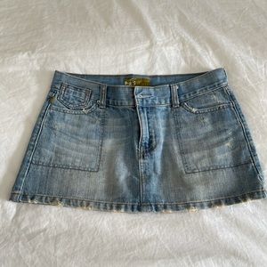 Denim mini skirt